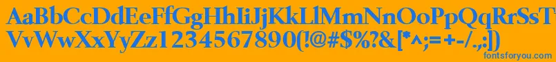 BelfastlhBold Font – Blue Fonts on Orange Background