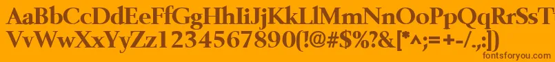 BelfastlhBold Font – Brown Fonts on Orange Background