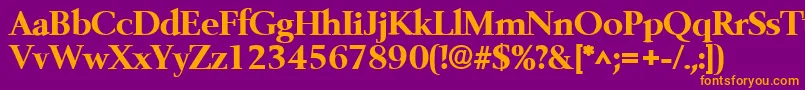 BelfastlhBold Font – Orange Fonts on Purple Background