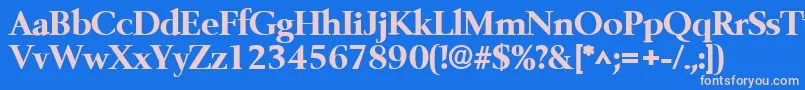BelfastlhBold Font – Pink Fonts on Blue Background