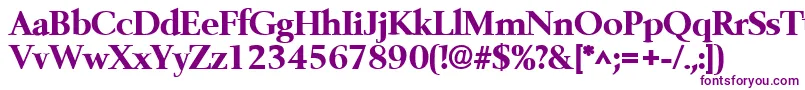 BelfastlhBold-Schriftart – Violette Schriften auf weißem Hintergrund