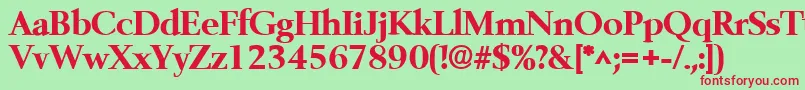 BelfastlhBold Font – Red Fonts on Green Background