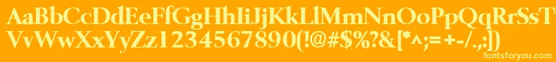 フォントBelfastlhBold – オレンジの背景に黄色の文字