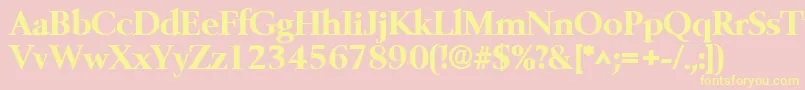 BelfastlhBold Font – Yellow Fonts on Pink Background