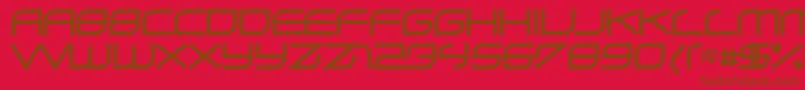 Fonte Zerohour – fontes marrons em um fundo vermelho