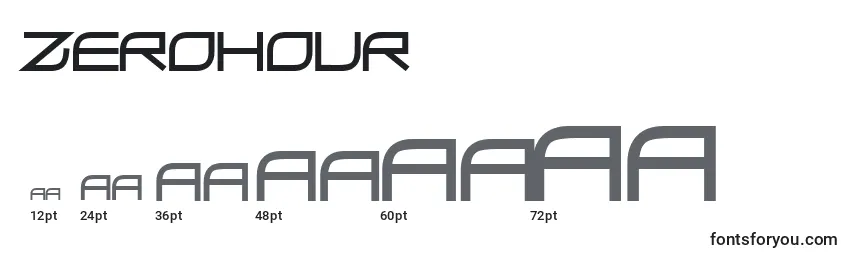 Zerohour Font Sizes