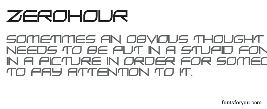 Review of the Zerohour Font