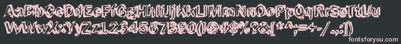 Funky43Bold Font – Pink Fonts on Black Background