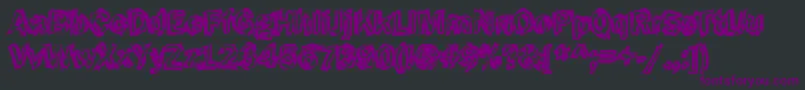 Funky43Bold Font – Purple Fonts on Black Background