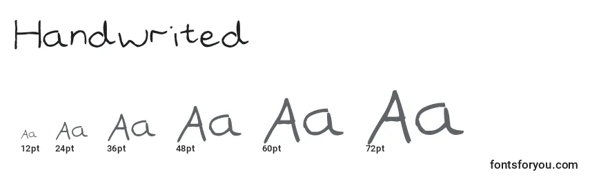 Handwrited Font Sizes