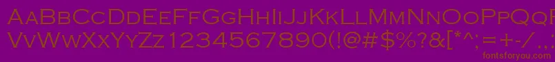 CopperplateGothicLightRegular Font – Brown Fonts on Purple Background