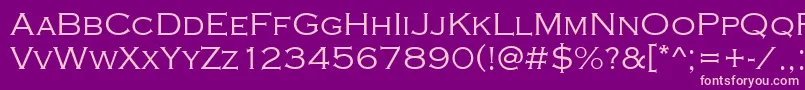 CopperplateGothicLightRegular Font – Pink Fonts on Purple Background