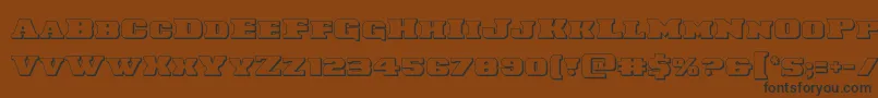 Laredotrail3D Font – Black Fonts on Brown Background