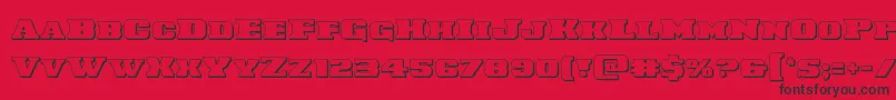 Laredotrail3D Font – Black Fonts on Red Background