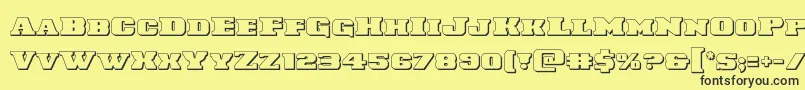 Laredotrail3D Font – Black Fonts on Yellow Background