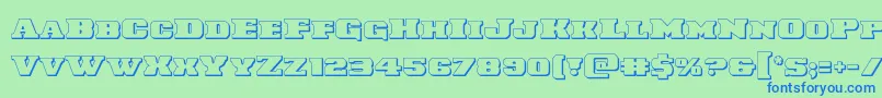 Laredotrail3D Font – Blue Fonts on Green Background