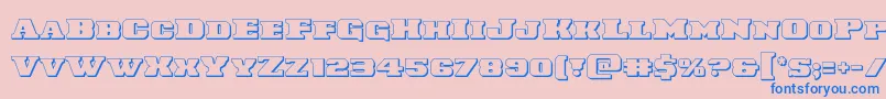 Laredotrail3D Font – Blue Fonts on Pink Background