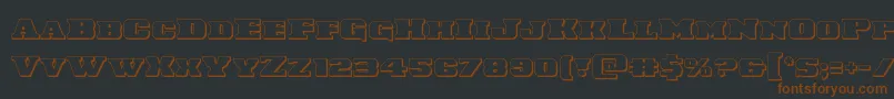 Шрифт Laredotrail3D – коричневые шрифты на чёрном фоне