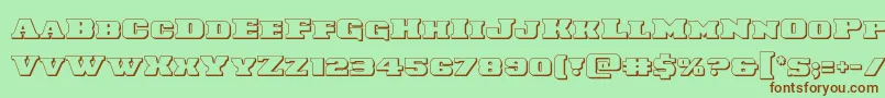 Laredotrail3D Font – Brown Fonts on Green Background