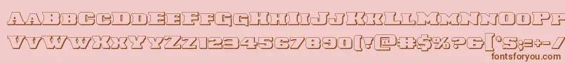 Laredotrail3D Font – Brown Fonts on Pink Background