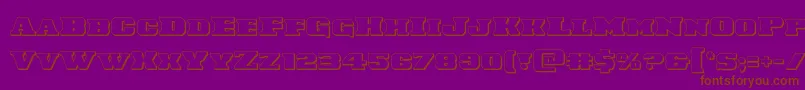 Laredotrail3D Font – Brown Fonts on Purple Background