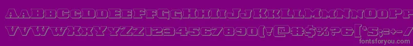 Laredotrail3D Font – Gray Fonts on Purple Background