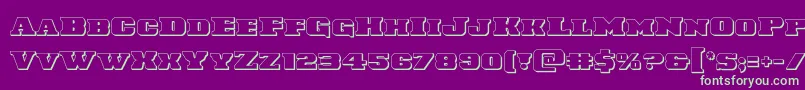 Laredotrail3D Font – Green Fonts on Purple Background