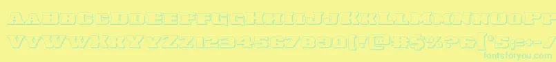 Laredotrail3D Font – Green Fonts on Yellow Background