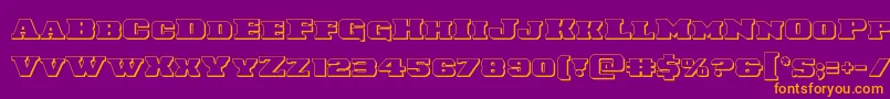 Laredotrail3D Font – Orange Fonts on Purple Background