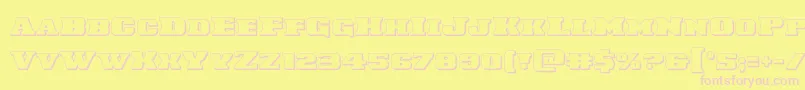 Laredotrail3D Font – Pink Fonts on Yellow Background