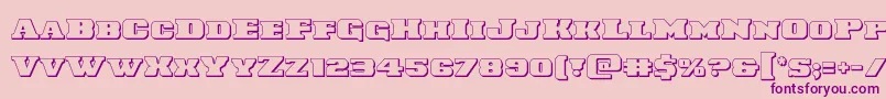 Laredotrail3D Font – Purple Fonts on Pink Background