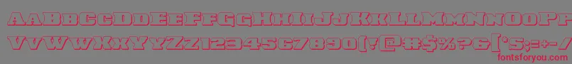 Laredotrail3D Font – Red Fonts on Gray Background