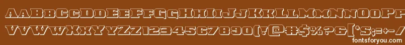 Laredotrail3D Font – White Fonts on Brown Background