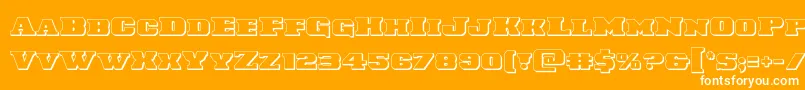 Laredotrail3D Font – White Fonts on Orange Background