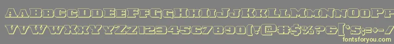 Laredotrail3D Font – Yellow Fonts on Gray Background