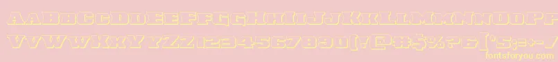 Laredotrail3D Font – Yellow Fonts on Pink Background