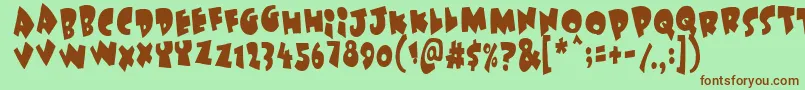 Under ffy Font – Brown Fonts on Green Background