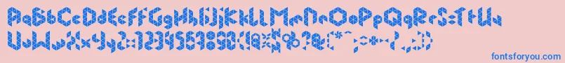 PrismfontClv3 Font – Blue Fonts on Pink Background