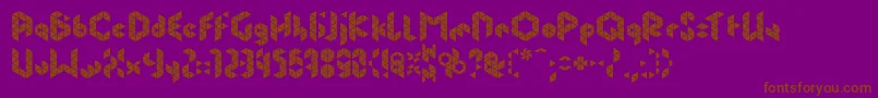 PrismfontClv3 Font – Brown Fonts on Purple Background