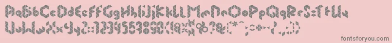 PrismfontClv3 Font – Gray Fonts on Pink Background