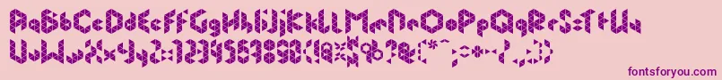 PrismfontClv3 Font – Purple Fonts on Pink Background