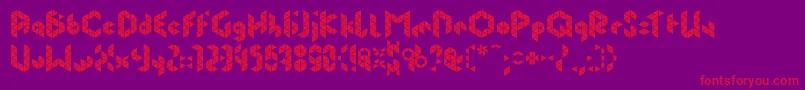 PrismfontClv3 Font – Red Fonts on Purple Background