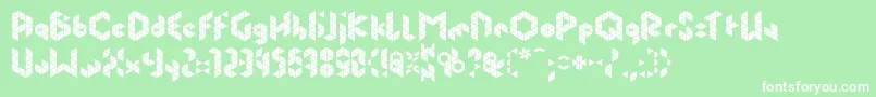 PrismfontClv3 Font – White Fonts on Green Background