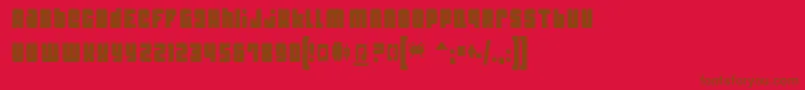 Шрифт DynomiteThin – коричневые шрифты на красном фоне