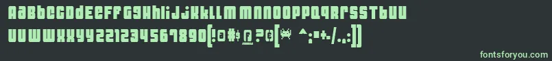 DynomiteThin-fontti – vihreät fontit mustalla taustalla