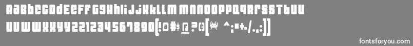 DynomiteThin Font – White Fonts on Gray Background