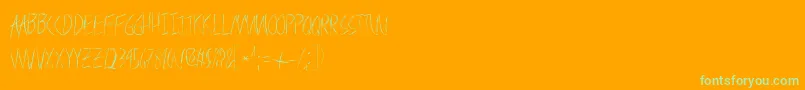 Metalshard-Schriftart – Grüne Schriften auf orangefarbenem Hintergrund