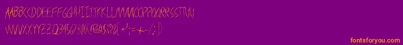 Metalshard-Schriftart – Orangefarbene Schriften auf violettem Hintergrund