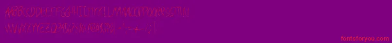 Metalshard-Schriftart – Rote Schriften auf violettem Hintergrund