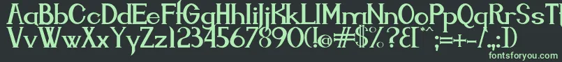 More about Endora Font Endora Font – Green Fonts on Black Background